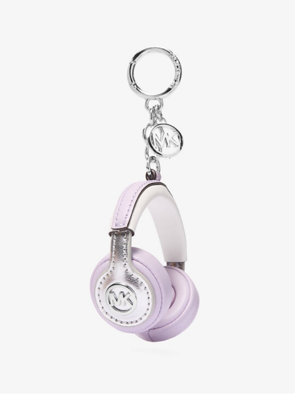 MICHAEL KORS Headphones Bag Charm in Lilac with Silver Hardware NWT - Picture 3 of 6
